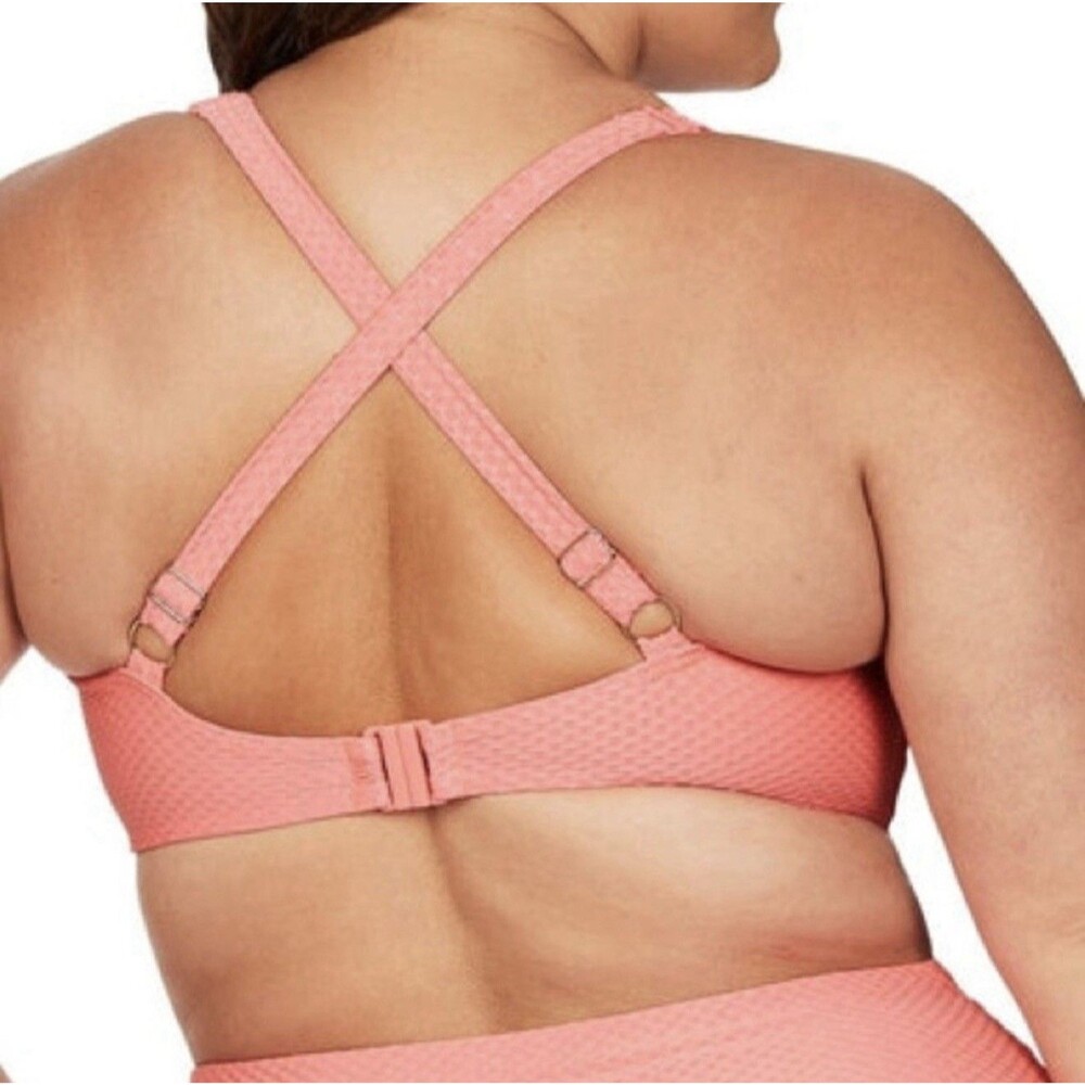 ArteSands Women’s Sz 18 Pink Salmon Allegro Botticelli Bikini Top Swimwear NWT - Picture 3 of 9